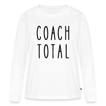 coach total - T-shirt manches longues Premium bio Femme - blanc - Devant - Julia (174cm)