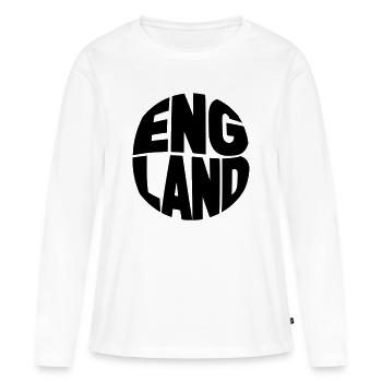 England Typography - Women's Premium Organic Long Sleeve Shirt - white - Front - Julia (174cm)