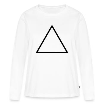 Triangle - Women's Premium Organic Long Sleeve Shirt - white - Front - Julia (174cm)
