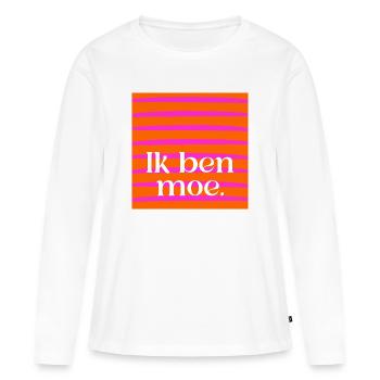 Je suis fatigué - T-shirt manches longues Premium bio Femme - blanc - Devant - Julia (174cm)