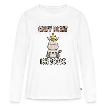 gaming saying is not annoying - Women's Premium Organic Long Sleeve Shirt - white - Front - Julia (174cm)