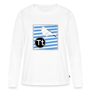 T for Dove - Women's Premium Organic Long Sleeve Shirt - white - Front - Julia (174cm)