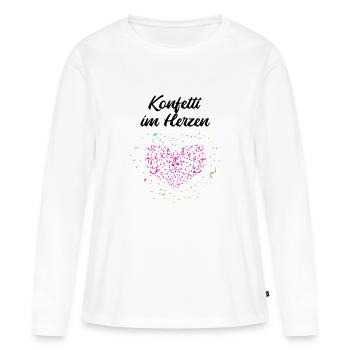 Confetti in the Heart – Carnival Carnival Heart - Women's Premium Organic Long Sleeve Shirt - white - Front - Julia (174cm)
