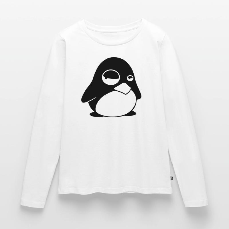 Grumpy Tux – Drôle de Penguin Linux pour les geeks T-shirt manches longues Premium bio Femme