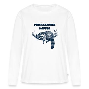 Dormeuse professionnelle - T-shirt manches longues Premium bio Femme - blanc - Devant - Julia (174cm)