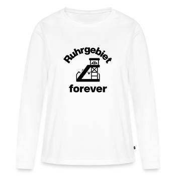 RUHR AREA FOREVER! BORN ON COAL WORKER, - Women's Premium Organic Long Sleeve Shirt - white - Front - Julia (174cm)