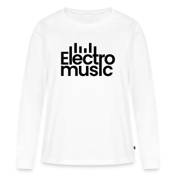 Logo de la musique électro - T-shirt manches longues Premium bio Femme - blanc - Devant - Julia (174cm)