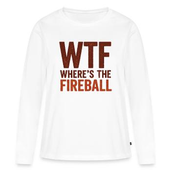 C’est quoi ce truc : Où est l’humour de la boule de feu - T-shirt manches longues Premium bio Femme - blanc - Devant - Julia (174cm)