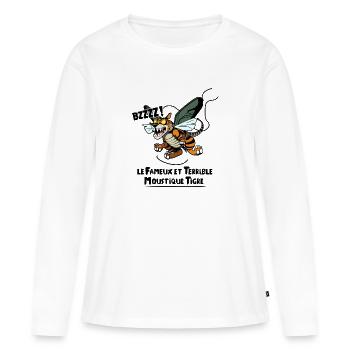 THE FAMOUS TIGER MOSQUITO - Women's Premium Organic Long Sleeve Shirt - white - Front - Julia (174cm)