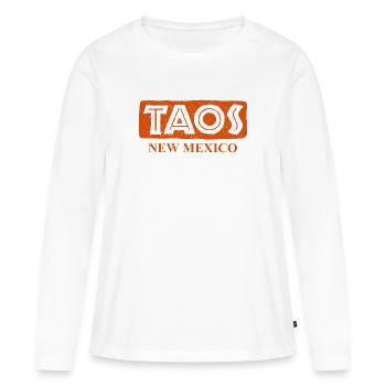 Taos - Nouveau-Mexique - États-Unis d’Amérique - T-shirt manches longues Premium bio Femme - blanc - Devant - Julia (174cm)
