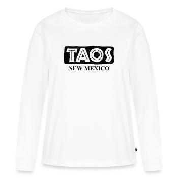 Taos - Nouveau-Mexique - États-Unis d’Amérique - T-shirt manches longues Premium bio Femme - blanc - Devant - Julia (174cm)