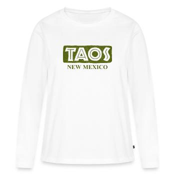 Taos - Nouveau-Mexique - États-Unis d’Amérique - T-shirt manches longues Premium bio Femme - blanc - Devant - Julia (174cm)