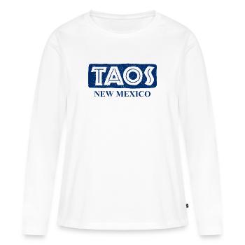 Taos - Nouveau-Mexique - États-Unis d’Amérique - T-shirt manches longues Premium bio Femme - blanc - Devant - Julia (174cm)