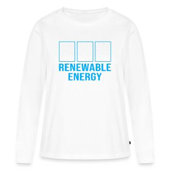 Énergies renouvelables, cellules solaires, photovoltaïque - T-shirt manches longues Premium bio Femme - blanc - Devant - Julia (174cm)