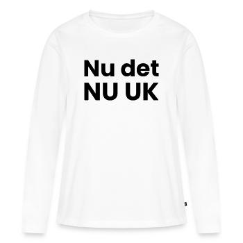 Jetzt ist es jetzt Großbritannien, Dänemark - Frauen Premium Bio Langarmshirt - Weiß - Vorne - Julia (174cm)