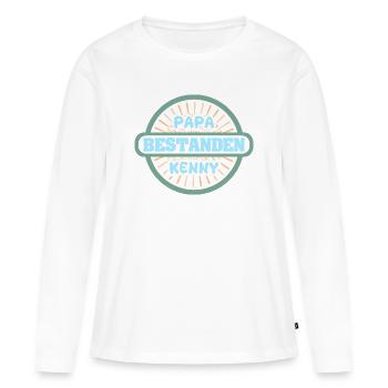 Kenny comme prénom - T-shirt manches longues Premium bio Femme - blanc - Devant - Julia (174cm)