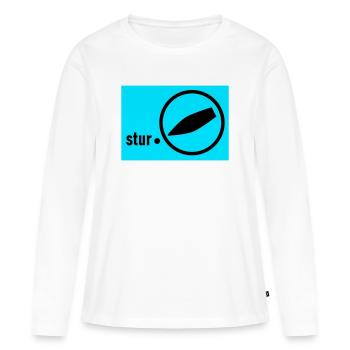 Passer à têtu - T-shirt manches longues Premium bio Femme - blanc - Devant - Julia (174cm)