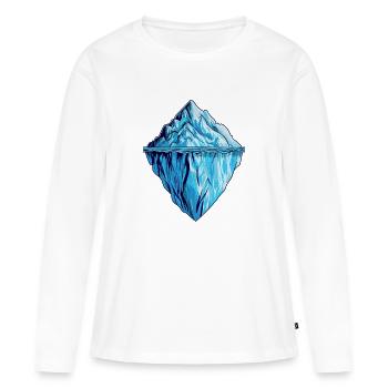 Der Eisberg, mehr als man denkt. - T-shirt manches longues Premium bio Femme - blanc - Devant - Julia (174cm)