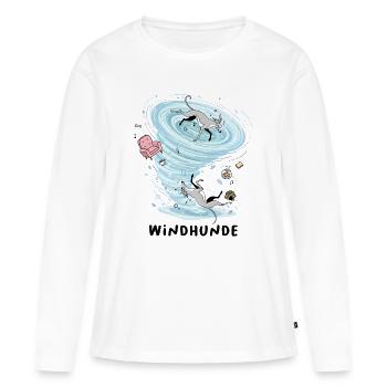 Greyhounds - T-shirt manches longues Premium bio Femme - blanc - Devant - Julia (174cm)
