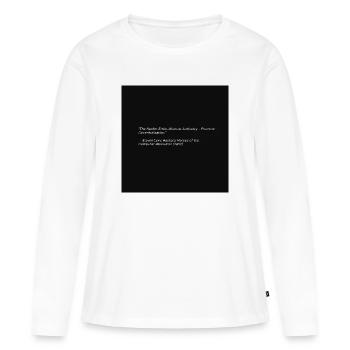 Hacker-Ethik-Zitat über Black - Frauen Premium Bio Langarmshirt - Weiß - Vorne - Julia (174cm)