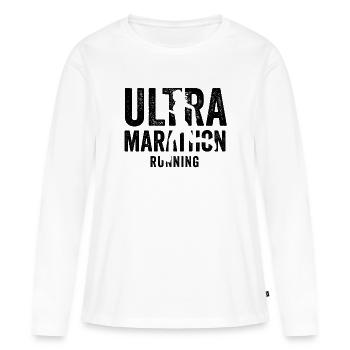 Ultramarathon - T-shirt manches longues Premium bio Femme - blanc - Devant - Julia (174cm)
