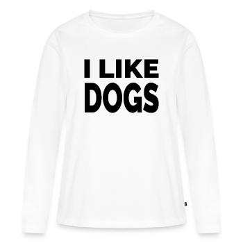 canine - T-shirt manches longues Premium bio Femme - blanc - Devant - Julia (174cm)