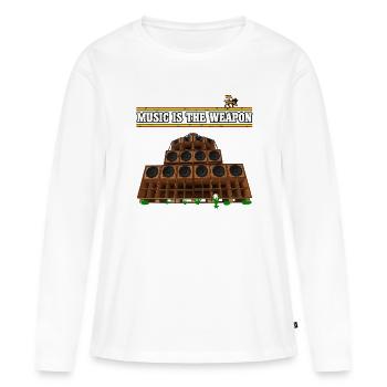 Musique Dub Reggae - T-shirt manches longues Premium bio Femme - blanc - Devant - Julia (174cm)