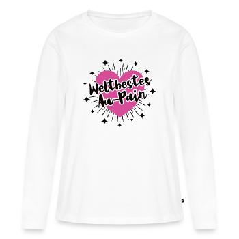 Année de la Au Pair à l’étranger Aupair Meilleures filles au pair - T-shirt manches longues Premium bio Femme - blanc - Devant - Julia (174cm)