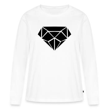 Diamond - Women's Premium Organic Long Sleeve Shirt - white - Front - Julia (174cm)