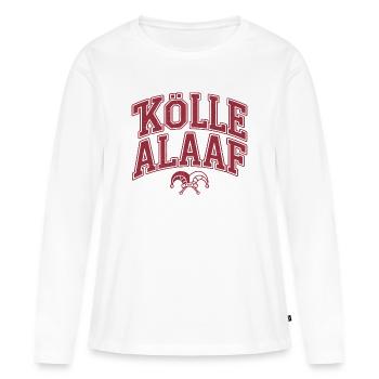 Kölle Alaaf - Frauen Premium Bio Langarmshirt - Weiß - Vorne - Julia (174cm)