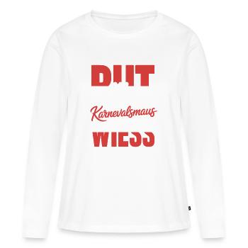 Souris de Carnaval, Rut, Wiess, Cologne, Cologne, Souris de Carnaval, - T-shirt manches longues Premium bio Femme - blanc - Devant - Julia (174cm)