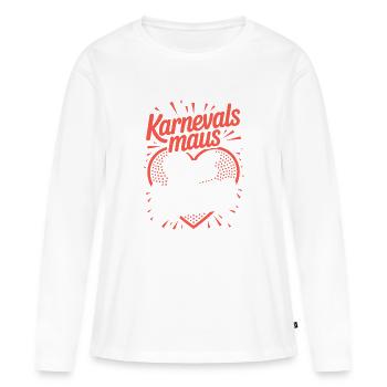 Souris de Carnaval, Rut, Wiess, Cologne, Cologne, Souris de Carnaval, - T-shirt manches longues Premium bio Femme - blanc - Devant - Julia (174cm)