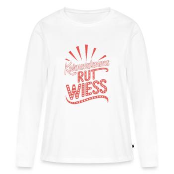 Souris de Carnaval, Rut, Wiess, Cologne, Cologne, Souris de Carnaval, - T-shirt manches longues Premium bio Femme - blanc - Devant - Julia (174cm)
