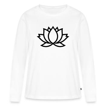 lotus - T-shirt manches longues Premium bio Femme - blanc - Devant - Julia (174cm)
