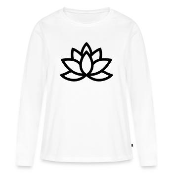 Lotus - T-shirt manches longues Premium bio Femme - blanc - Devant - Julia (174cm)