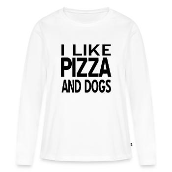 canine - T-shirt manches longues Premium bio Femme - blanc - Devant - Julia (174cm)