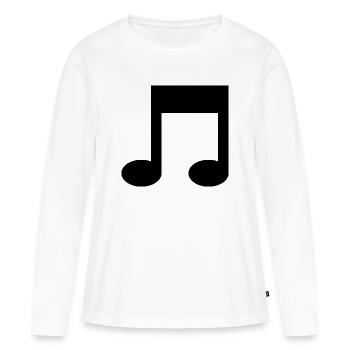 Musiknote - Frauen Premium Bio Langarmshirt - Weiß - Vorne - Julia (174cm)