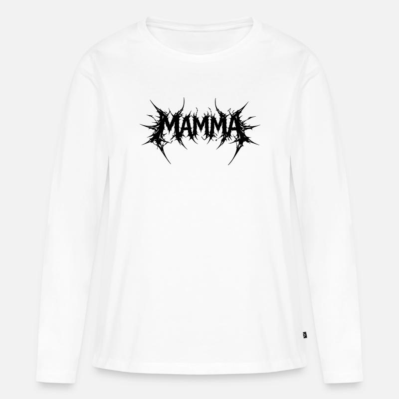 Mama! - Frauen Premium Bio Langarmshirt - Weiß