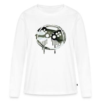 Camouflage Gaming - Women's Premium Organic Long Sleeve Shirt - white - Front - Julia (174cm)