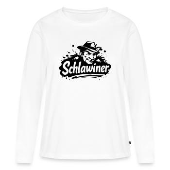 Schlawiner - T-shirt manches longues Premium bio Femme - blanc - Devant - Julia (174cm)