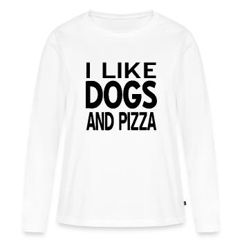 canine - T-shirt manches longues Premium bio Femme - blanc - Devant - Julia (174cm)