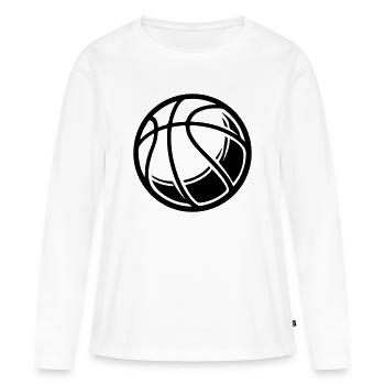 Basketball Ball - Women's Premium Organic Long Sleeve Shirt - white - Front - Julia (174cm)