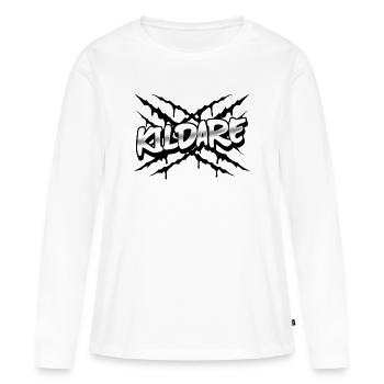Comté de Kildare, Irlande - T-shirt manches longues Premium bio Femme - blanc - Devant - Julia (174cm)