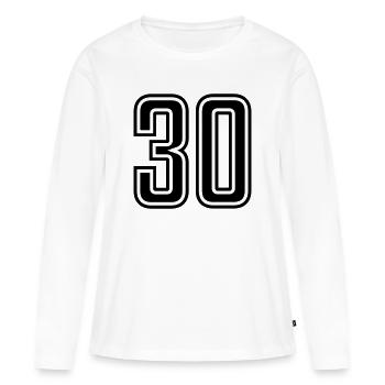 30 - Women's Premium Organic Long Sleeve Shirt - white - Front - Julia (174cm)