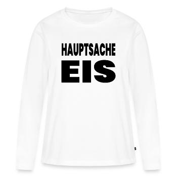 Eis - Frauen Premium Bio Langarmshirt - Weiß - Vorne - Julia (174cm)