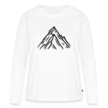 Berge Symbol Felsen - Frauen Premium Bio Langarmshirt - Weiß - Vorne - Julia (174cm)