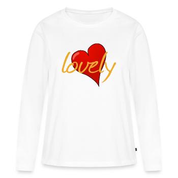 Charmant - T-shirt manches longues Premium bio Femme - blanc - Devant - Julia (174cm)