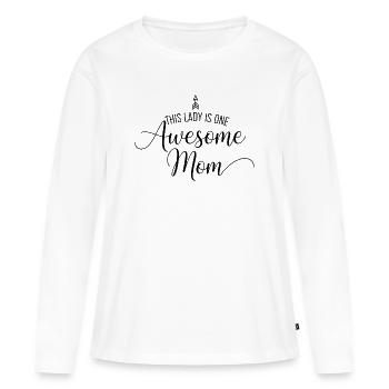This lady is a great mom mom gift - Women's Premium Organic Long Sleeve Shirt - white - Front - Julia (174cm)