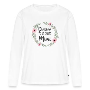 Happy To Be Grandma Grandma Gift - Women's Premium Organic Long Sleeve Shirt - white - Front - Julia (174cm)