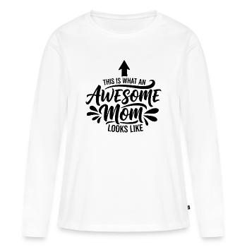This is what a great mom looks like mom gift - Women's Premium Organic Long Sleeve Shirt - white - Front - Julia (174cm)